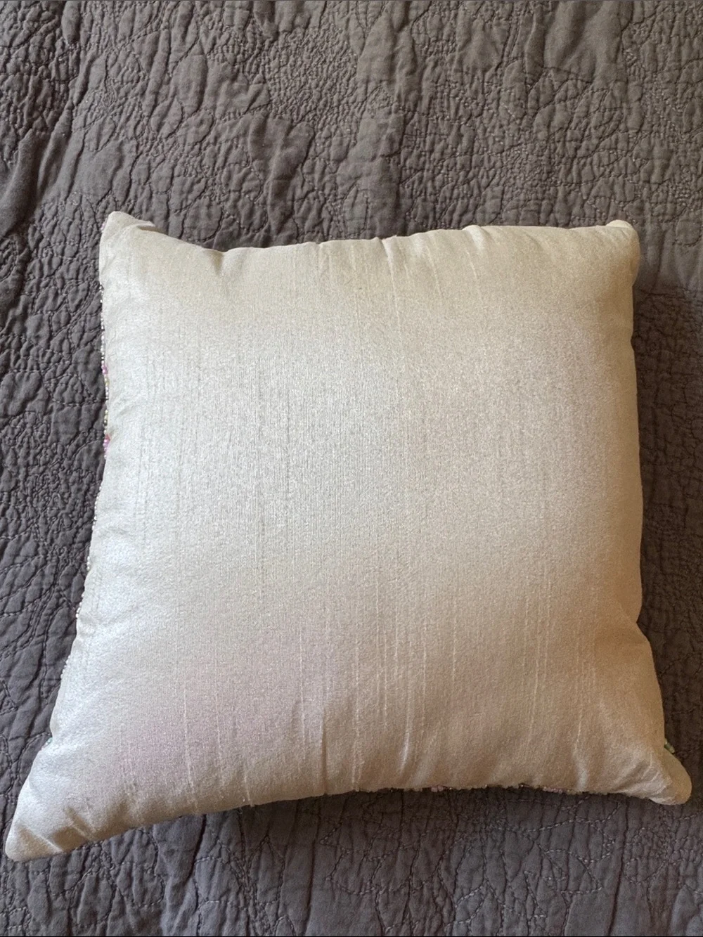 Pastel Multi Seed Beaded Decorative Pillow